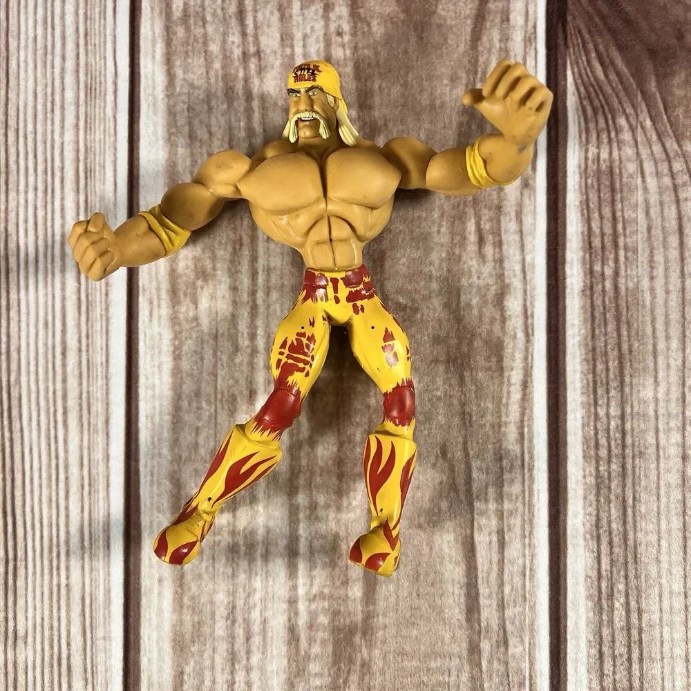 2002 Hulk Hogan Jakks Pacific Flex'ems Series 1 Wrestling Action Figure Rubber